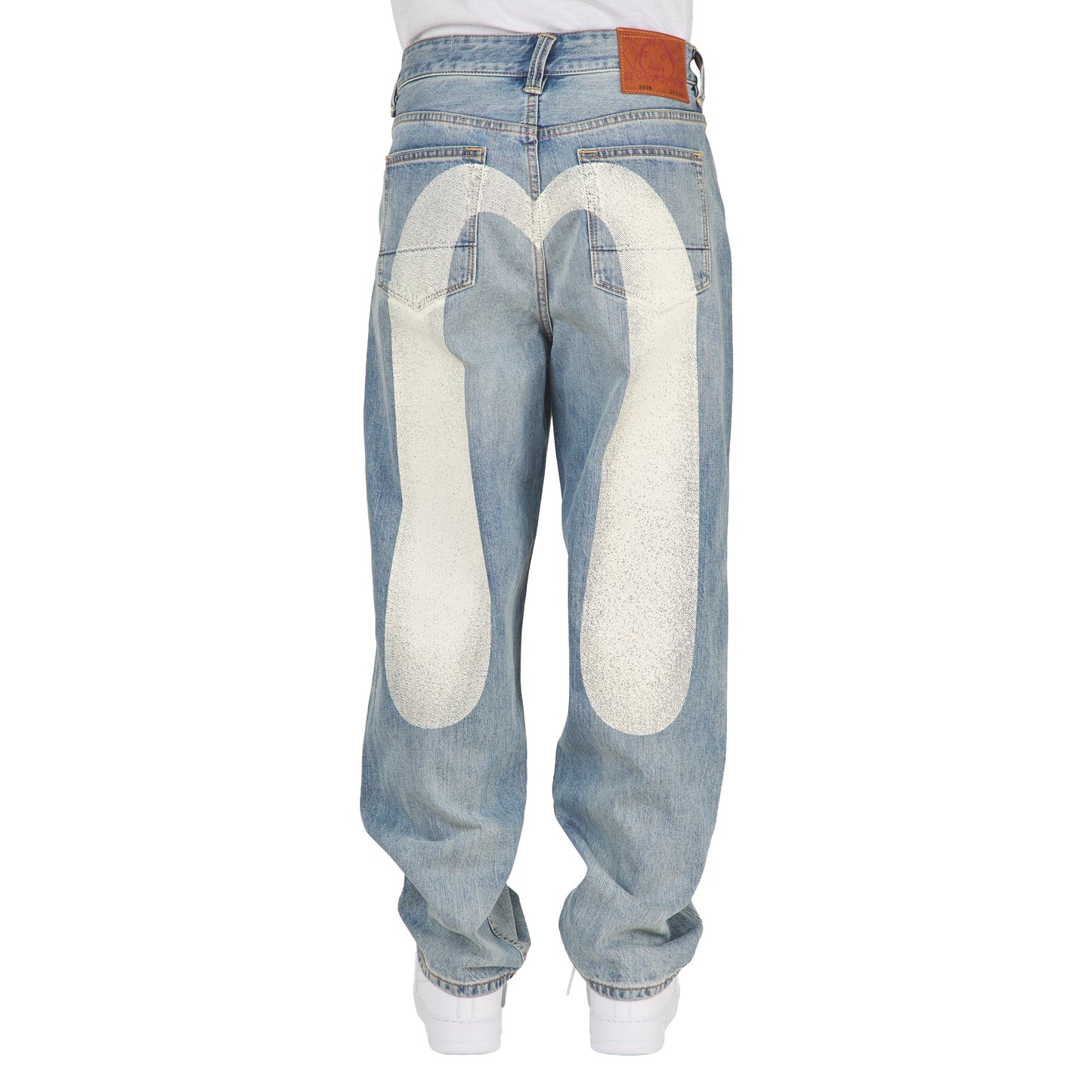 Ecru Daicock Print Denim | White