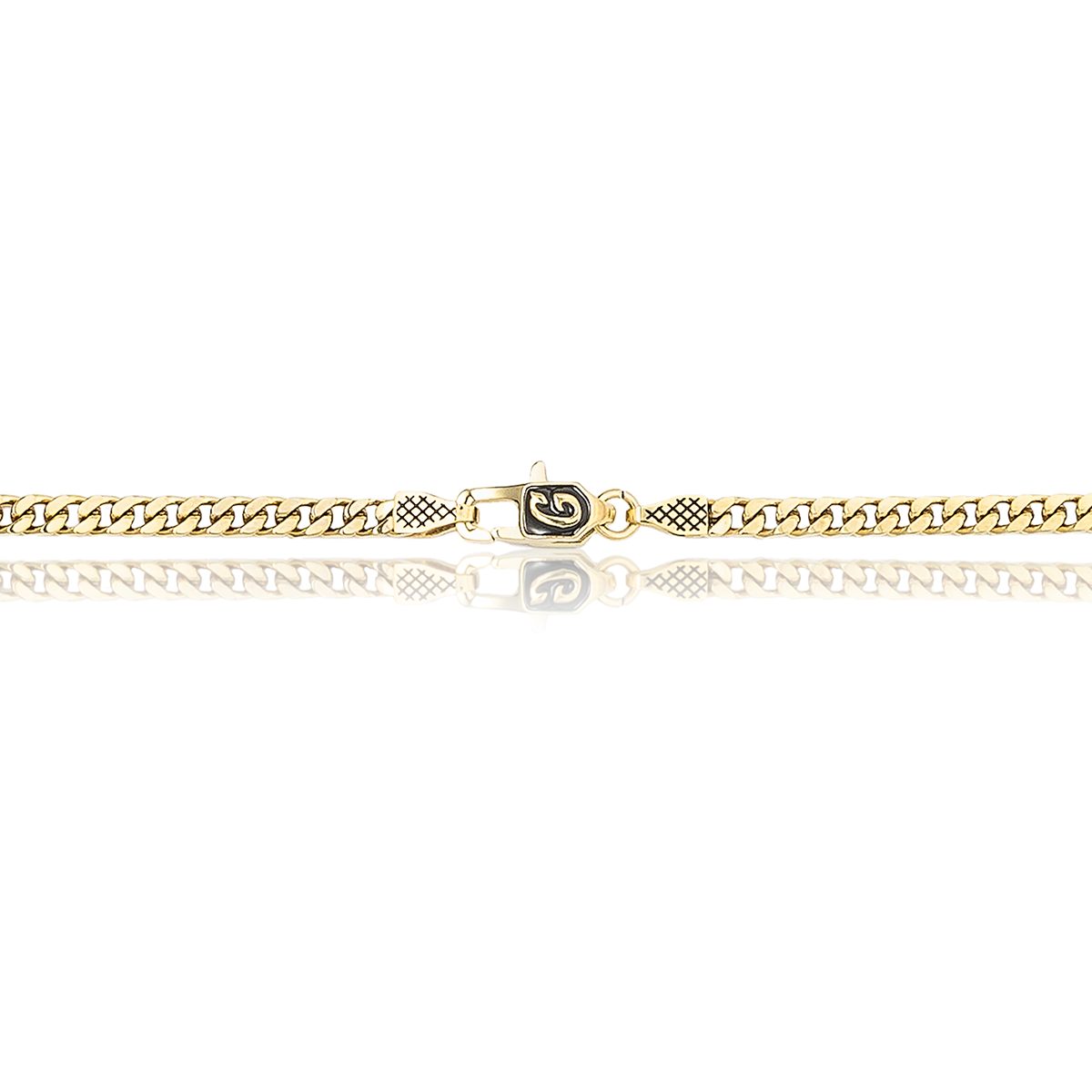 3MM Micro Cuban Necklace in Yellow Gold