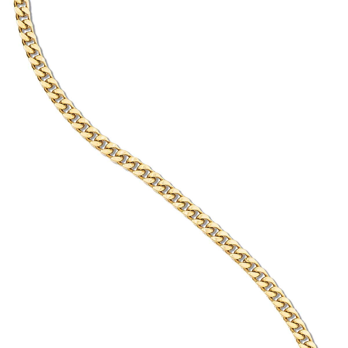 3MM Micro Cuban Necklace in Yellow Gold