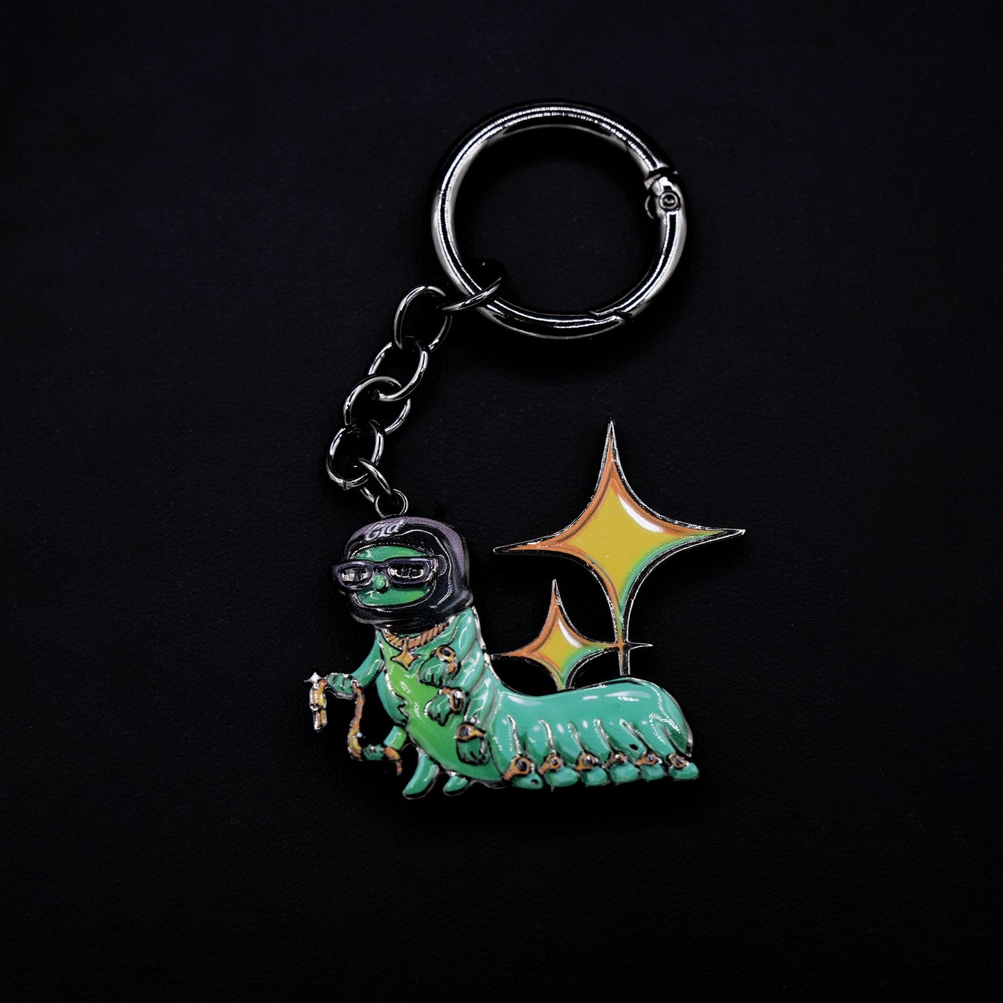 Box Chain + Caterpillar Keychain