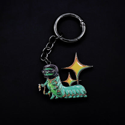 Box Chain + Caterpillar Keychain
