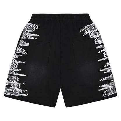 LS Graphic Sweatshort | Black