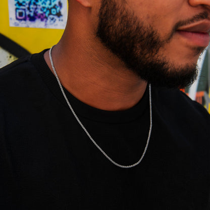 2MM Diamond Cut Popcorn Chain in Black