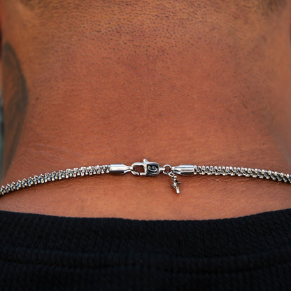 4MM Diamond Cut Popcorn Chain in Black