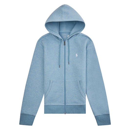 Double Knit Full Zip Hoodie | Modern Blue Heather