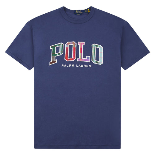 Madras Logo Tee | Navy