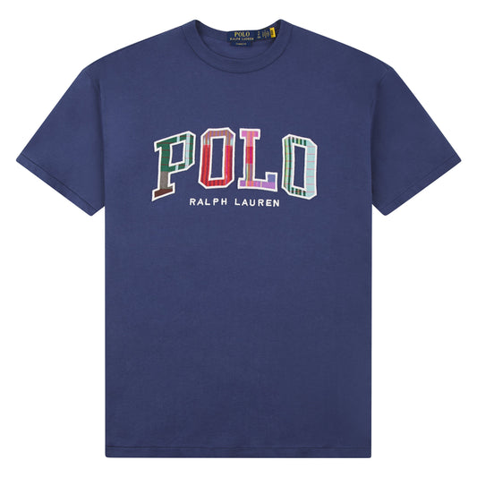 Madras Logo Tee | Navy