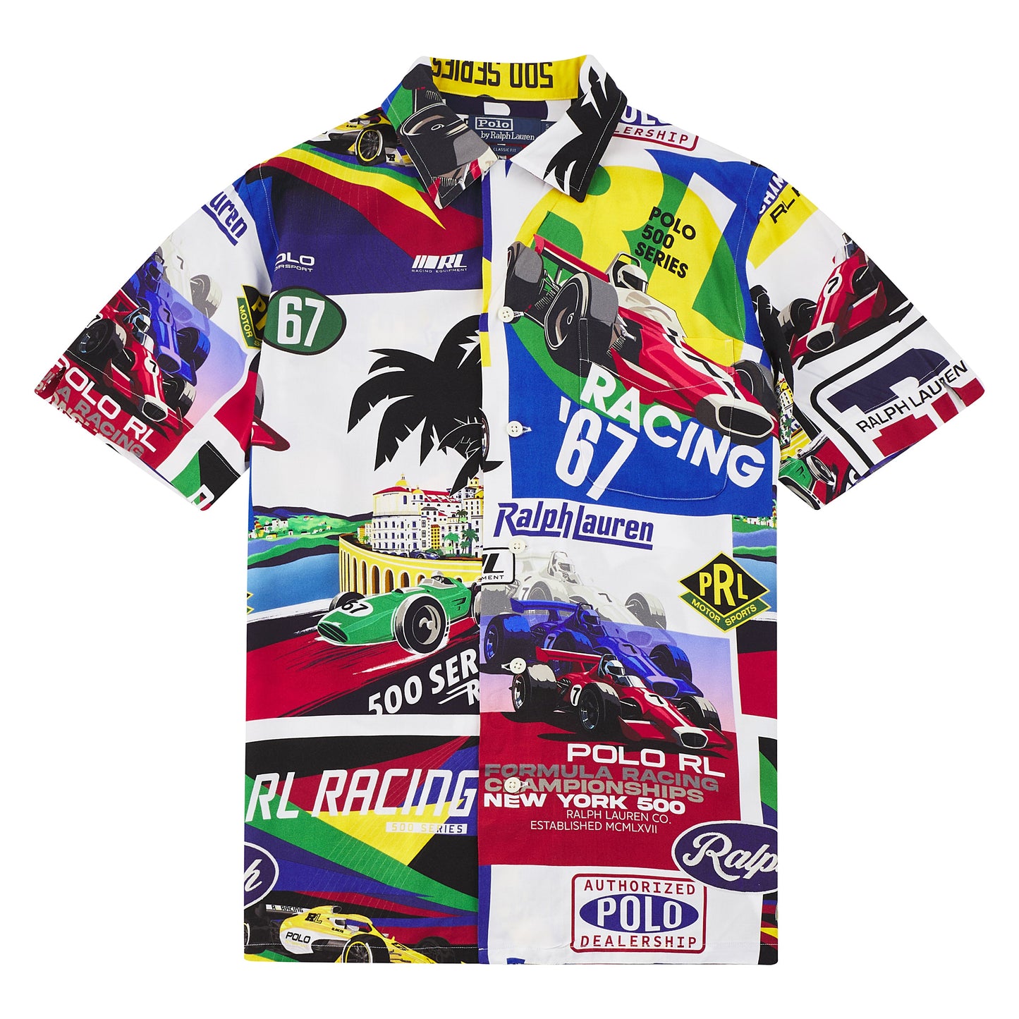 Racing Print Camp Shirt
