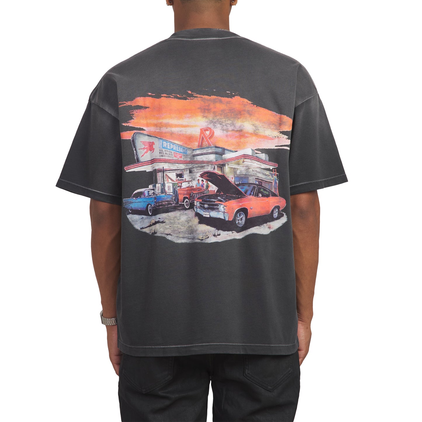 24 Hour Service Tee | Stained Black