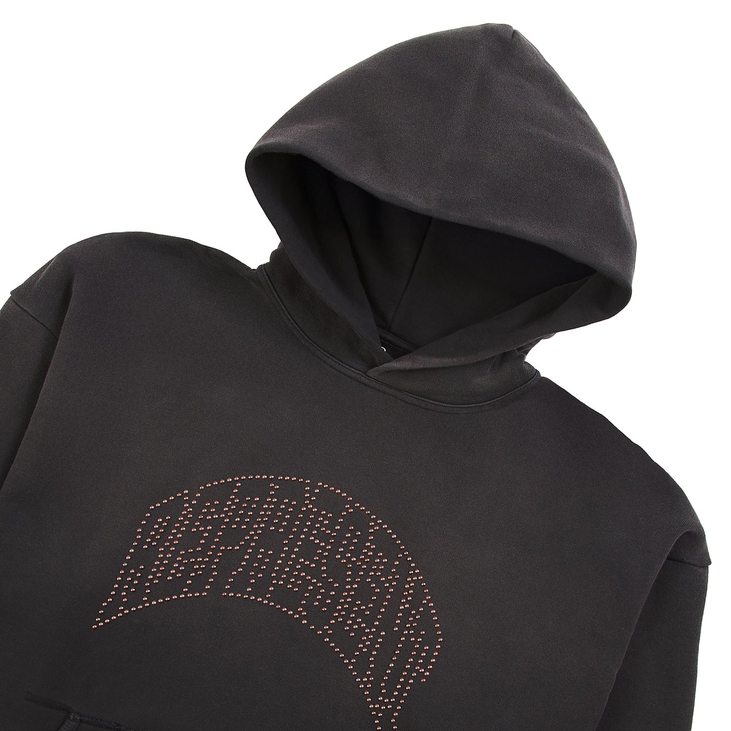 Embellished Hoodie | Stained Black