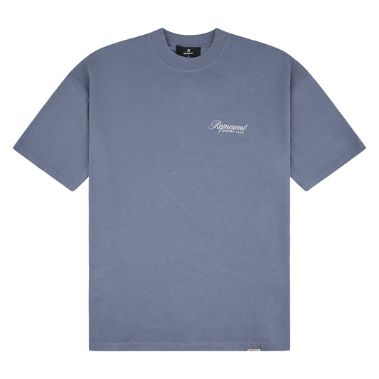 Owners Club Script Tee | Dusty Blue