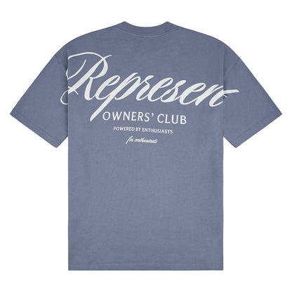 Owners Club Script Tee | Dusty Blue