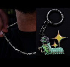 Box Chain + Caterpillar Keychain