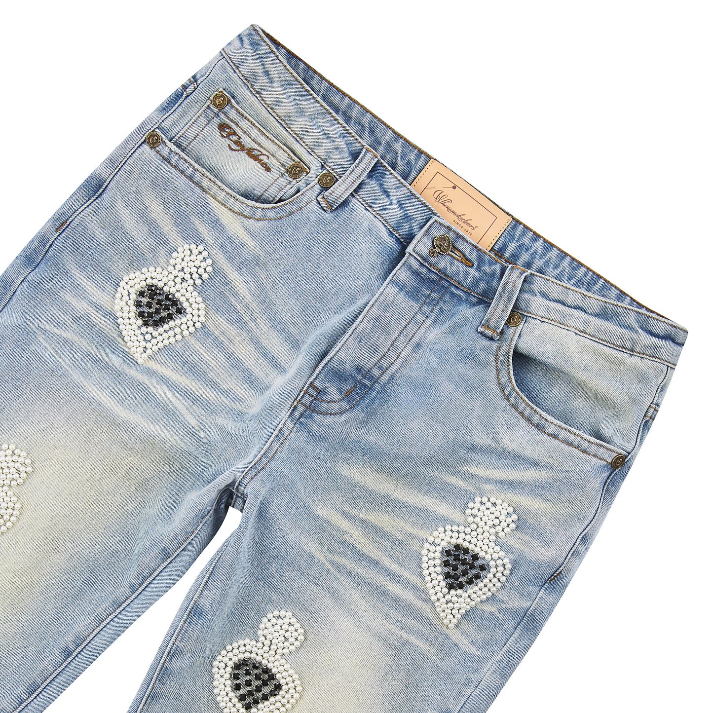 Diamond Denim | Light Blue Wash/Black