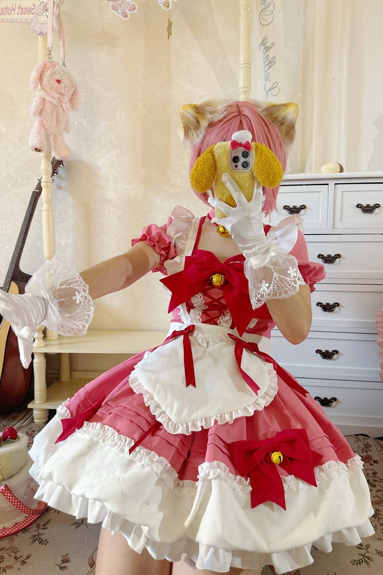 Bell Meow Ruffle Bowknot Sweet Lolita Skirt Set 5 Colors