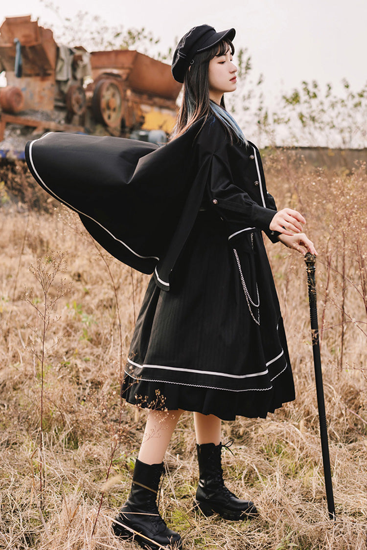 Black Military Style Loyalist Chariot Gothic Lolita Dress
