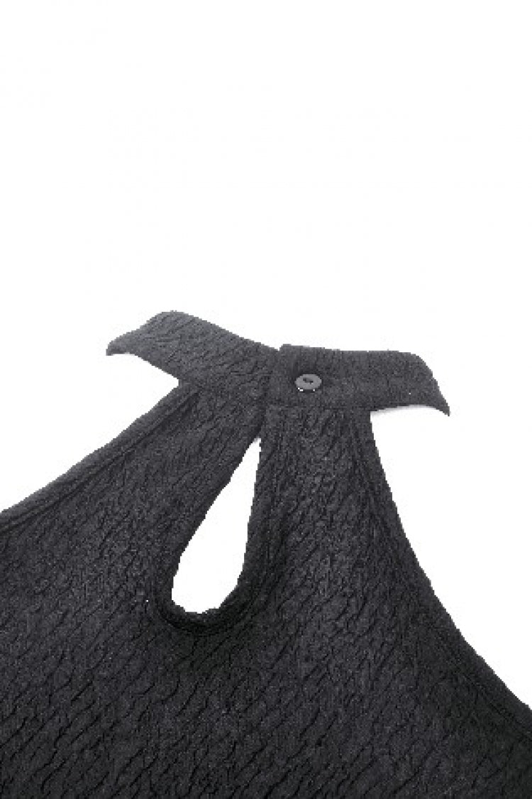 Black Off Shoulder Long Sleeves Cut-Out Spliced Mesh Women's Punk Top