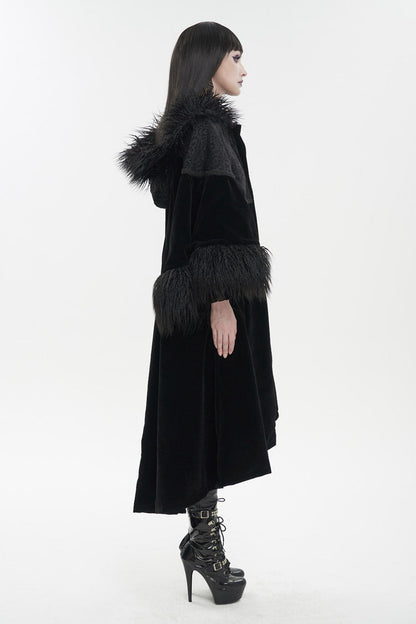 Black Jacquard Fabric Petal Stitching Three-Dimensional Webbing Cape Like Wide Wool Sleeves Women's Gothic Jacket