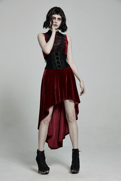 Black Jacquard Lace-Up Slim Women's Corset