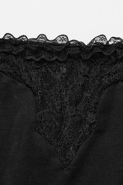Black Off Shoulder Short Sleeves Hollow Bowknot Lace Women's Gothic Top