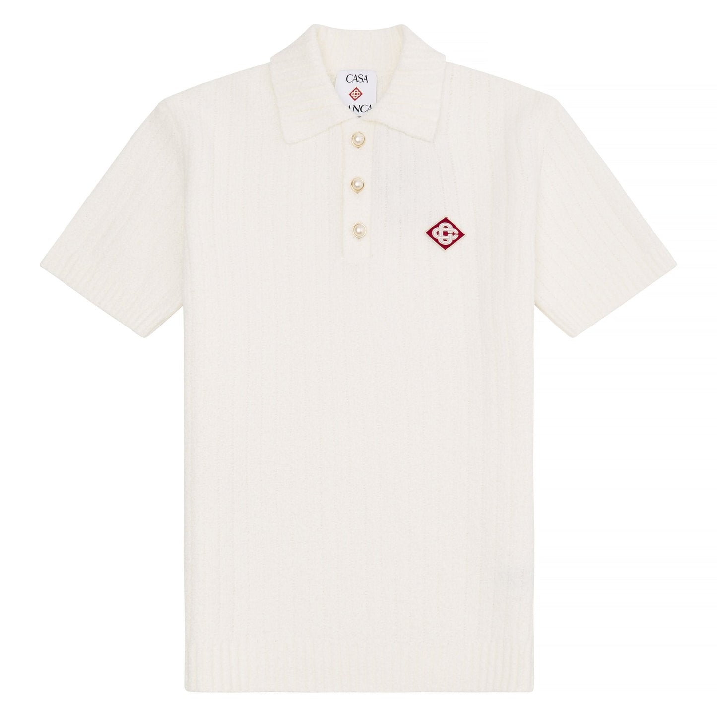 Boucle Polo Shirt | White