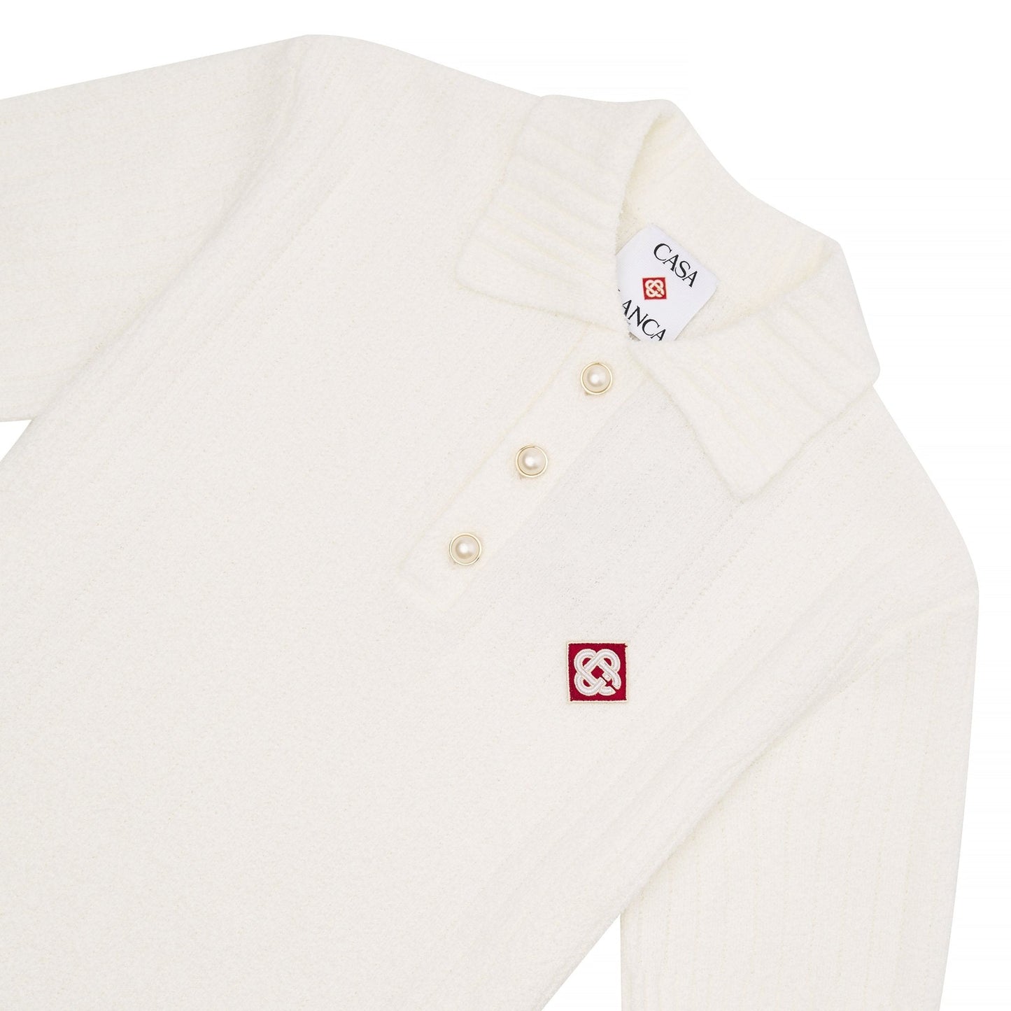 Boucle Polo Shirt | White