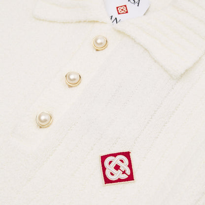 Boucle Polo Shirt | White