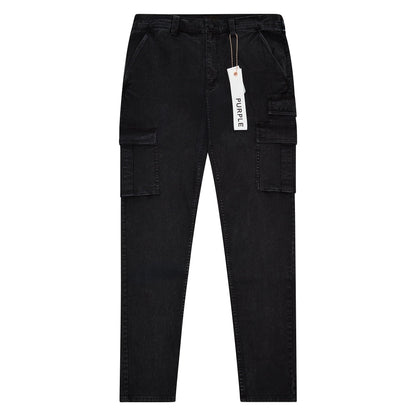 Brushed Twill Cargo Pant | Black