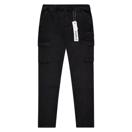 Brushed Twill Cargo Pant | Black
