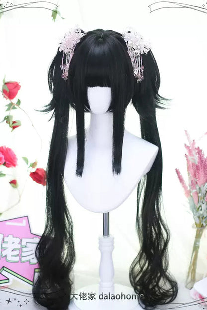 Black Detachable Ponytail Sweet Lolita Wigs