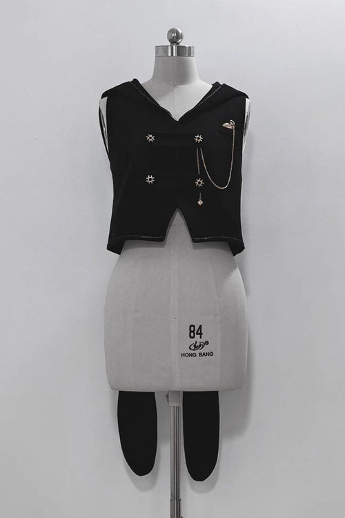 Black Anxious Rabbit Ouji Fashion Gothic Lolita Vest