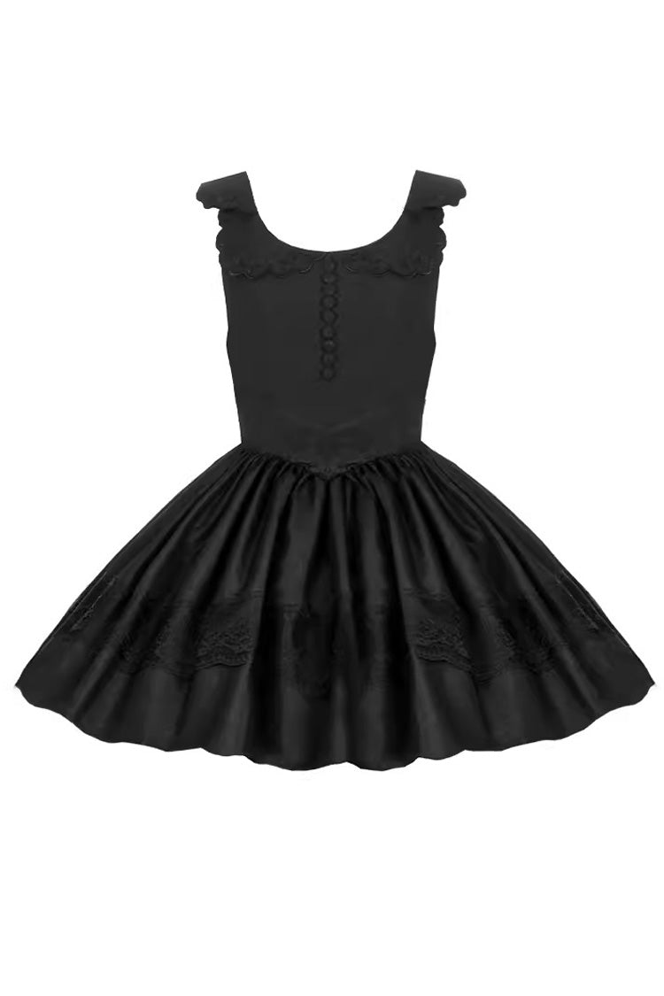 Black Night Traveler Breast Support Classic Gothic Short Lolita Jsk Dress