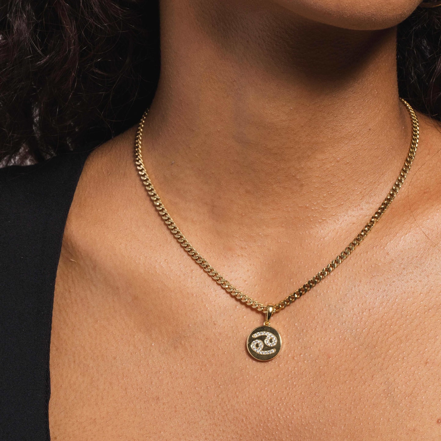Cancer Micro Coin Pendant