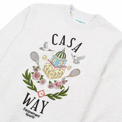 Casa Way Embroidered Sweatshirt | Grey