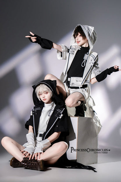 Black Functional Style Ouji Fashion Prince Handsome Lolita Shorts