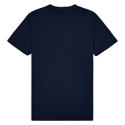 Chain Stitched Logo Tee | Navy