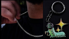 Box Chain + Caterpillar Keychain