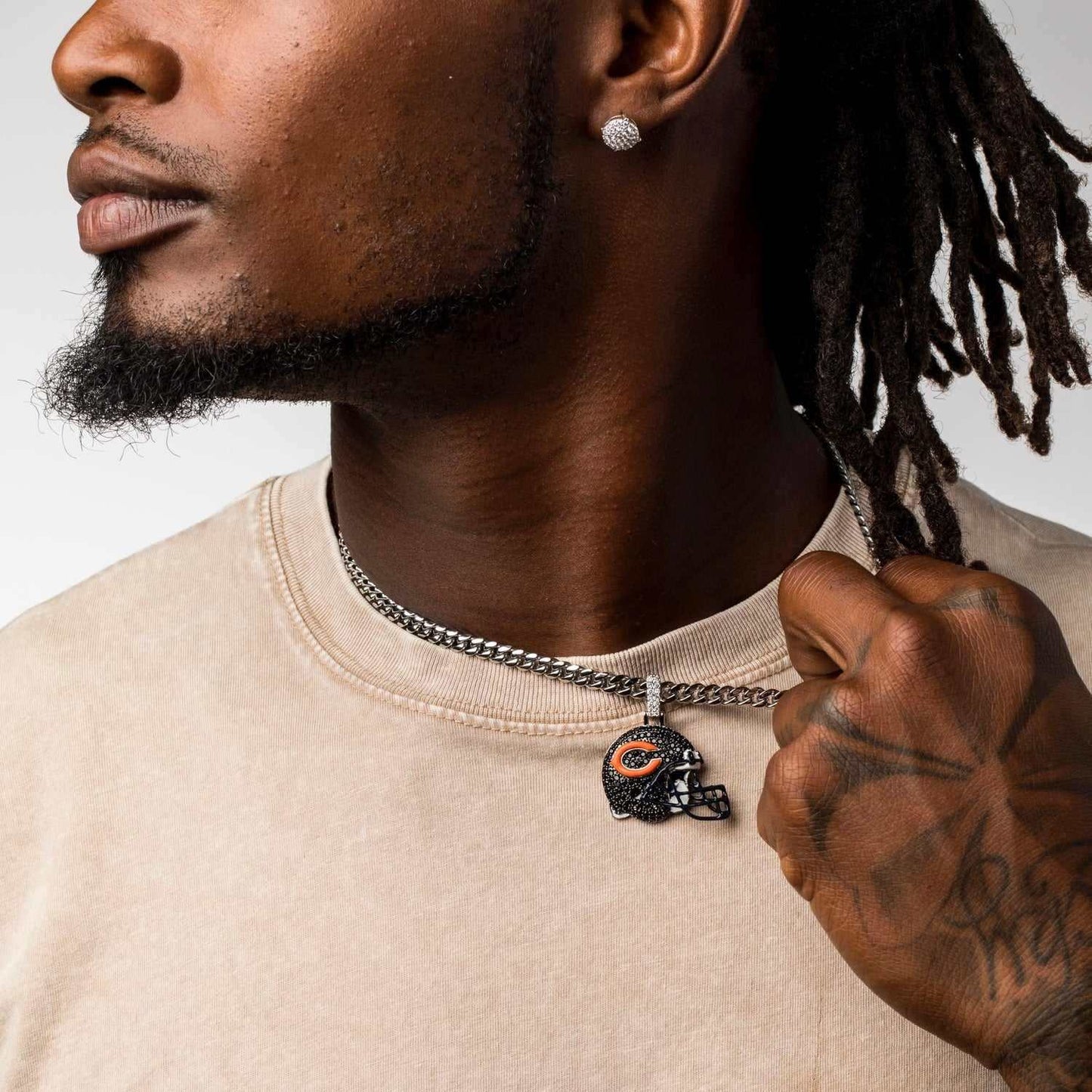 Chicago Bears Official NFL Helmet Pendant