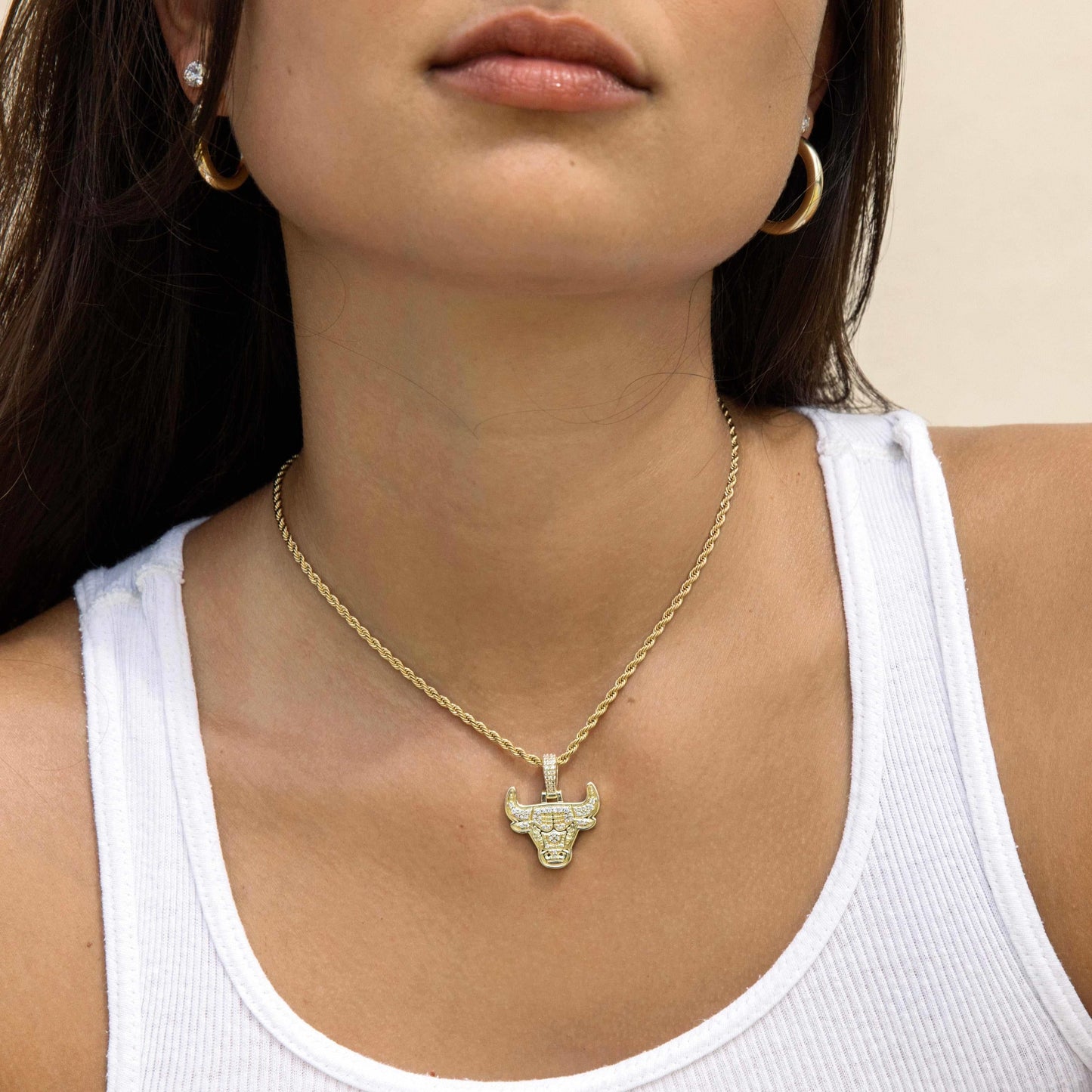 18k Vermeil Chicago Bulls Micro Pendant