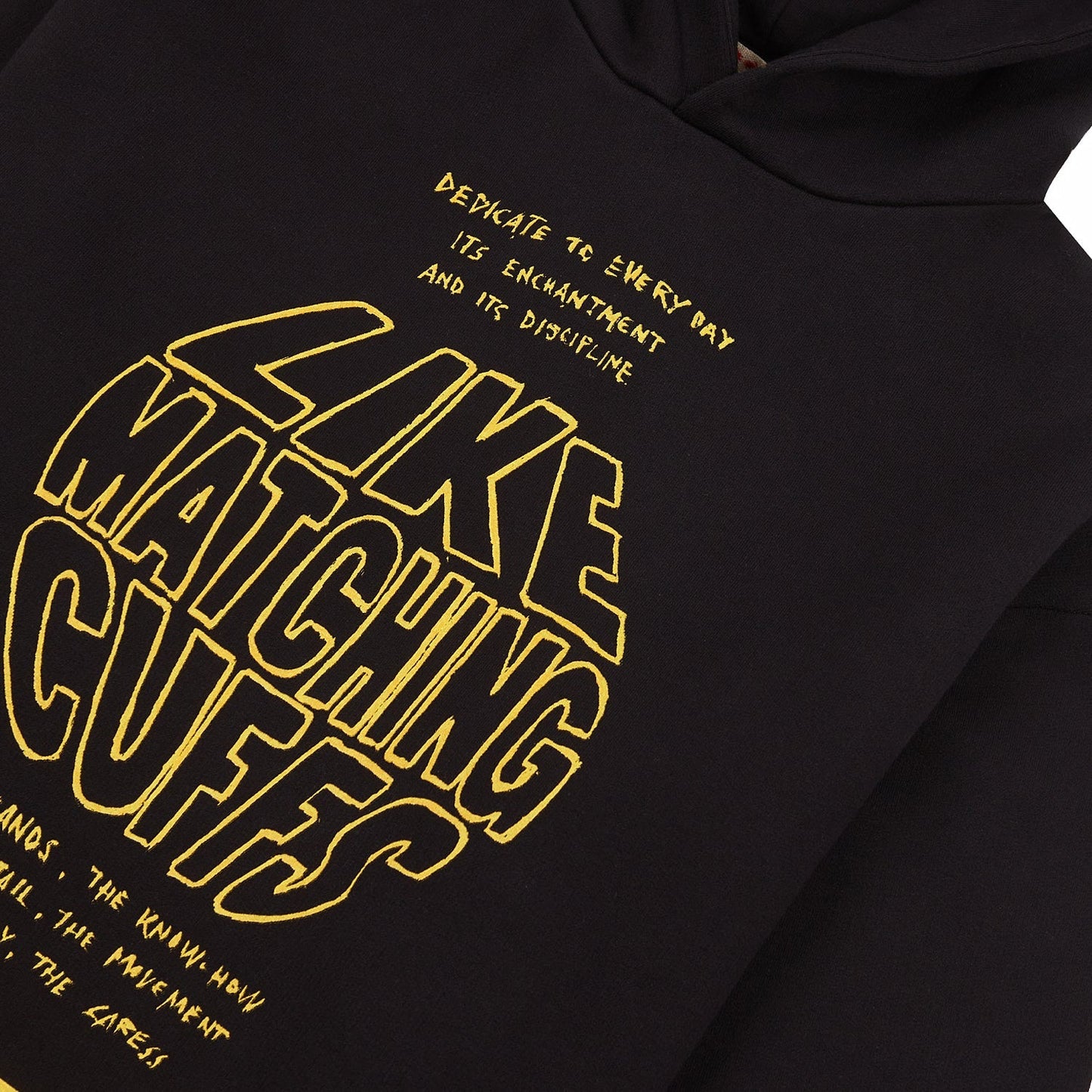 Cuffs Brushed Hoodie | Black
