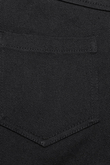 Black Patent Leather Stitching Women's Punk Pants