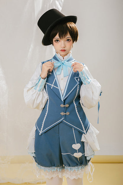 Alice Detective Retro Genuine White Ouji Lolita Blouse