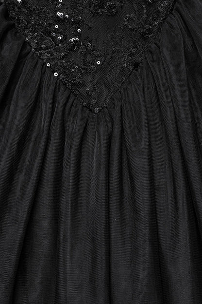 Black Off Shoulder Embroidery Lace Slim Women's Gothic Gown Fishtail Dress