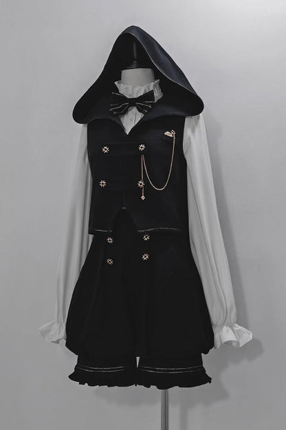 Black Anxious Rabbit Ouji Fashion Gothic Lolita Vest