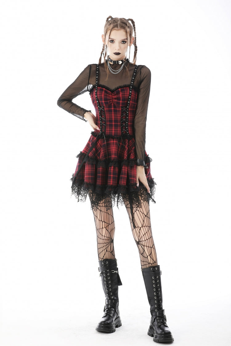 Black Long Sleeves Irregular Sheer Mesh Women's Daily Gothic Top