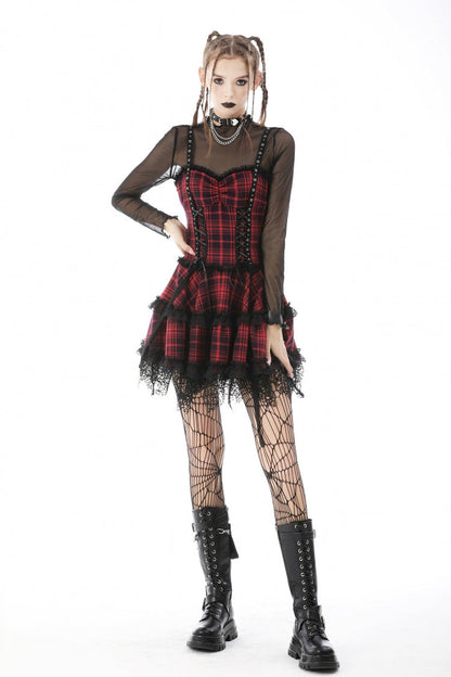 Black Long Sleeves Irregular Sheer Mesh Women's Daily Gothic Top