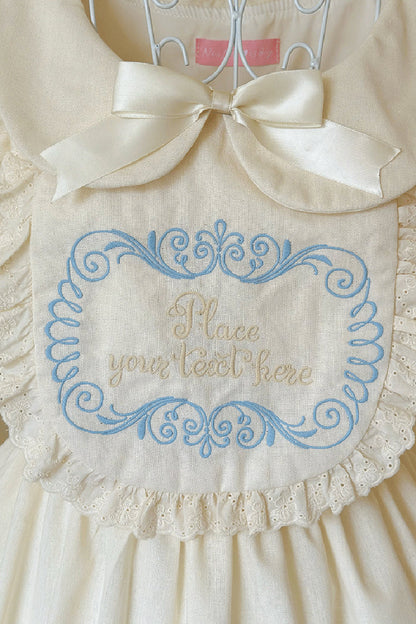 Apricot [Sweet Dream Bunny] Doll Collar Short Sleeves Ruffle Embroidery Bowknot Sweet Plus Size Lolita Dress