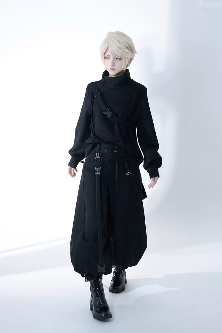 Black Functional Rabbit Cool and Handsome Ouji Lolita Set
