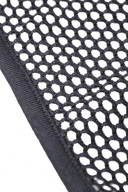 Black Long Sleeves Fishnet Mesh Women's Gothic Punk Hooded Cape