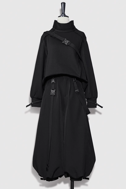 Black Functional Rabbit Cool and Handsome Ouji Lolita Set